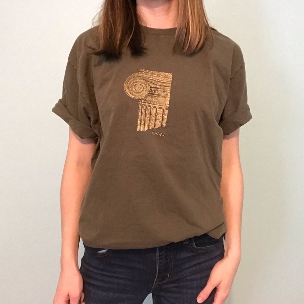 History Green Greek Monument Tshirt
